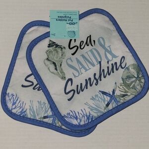 2 Piece Blue and White Shore Living (Sea, Sand & Sunshine)